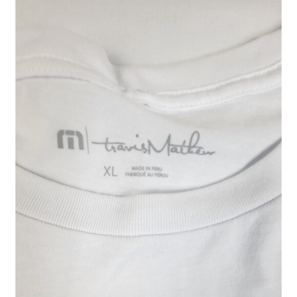 Travis Mathew Golf Graphic Tee T Shirt Mens Size XL White USA Flag Logo - Picture 3 of 6